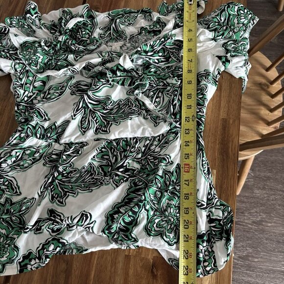 Cato Women’s Cold Shoulder Tropical Blouse Top Women’s Medium Resort Beachy NWT - Picture 15 of 15